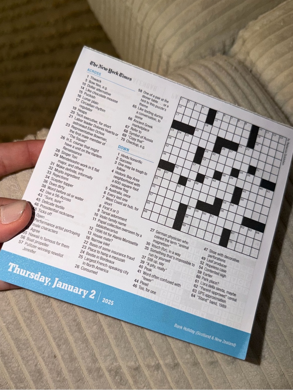 New York Times 2025 Mini Crossword Calendar Pad with Desk Stand